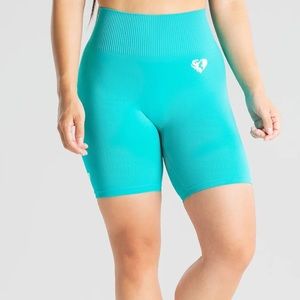 NEW Power Seamless Cycling Shorts Ceramic Turquoise Size: Medium